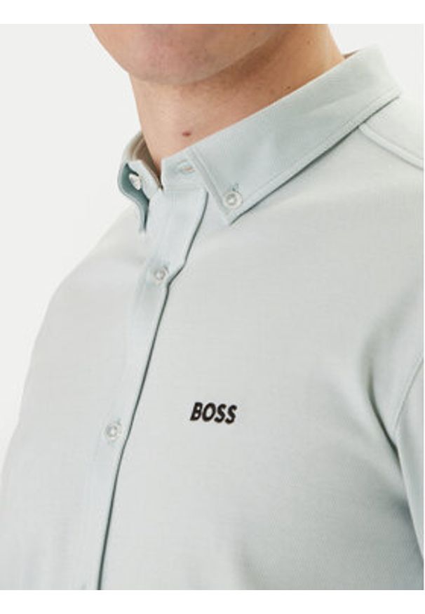 BOSS Koszula ST Motion 50555946 Turkusowy Regular Fit. Kolor: turkusowy. Materiał: bawełna