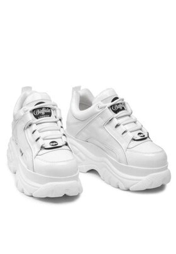 Buffalo London Sneakersy 1339-14 2.0 Biały. Kolor: biały. Materiał: skóra, lakier