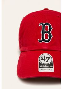 47 Brand - 47brand - Czapka Boston Red Sox. Kolor: czerwony. Materiał: bawełna, materiał. Wzór: gładki #2
