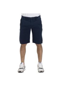 LEONE 1947 APPAREL - Męskie spodenki chino w odcieniach ziemi. Kolor: niebieski. Materiał: tkanina. Sport: fitness