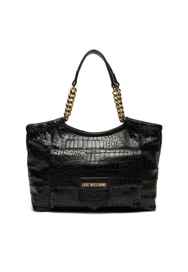 Love Moschino - LOVE MOSCHINO Torebka JC4286PP0LKF0000 Czarny. Kolor: czarny. Materiał: skórzane