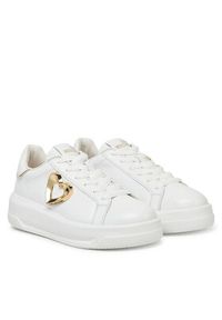 Love Moschino - LOVE MOSCHINO Sneakersy JA15545G0MIA610A Biały. Kolor: biały. Materiał: skóra