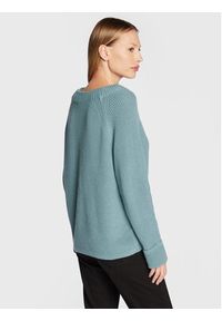 Comma Sweter 2121238 Niebieski Regular Fit. Kolor: niebieski. Materiał: bawełna