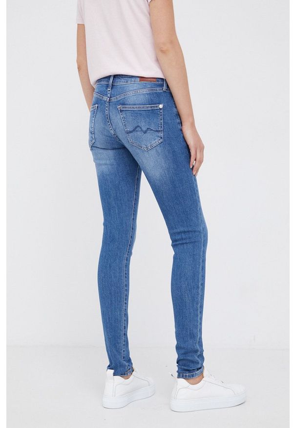 Pepe Jeans - Jeansy Pixie. Kolor: niebieski
