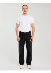 Big-Star - Jeansy męskie loose czarne Isaac Workwear 914. Okazja: na co dzień. Stan: podwyższony. Kolor: czarny. Styl: sportowy, casual #7