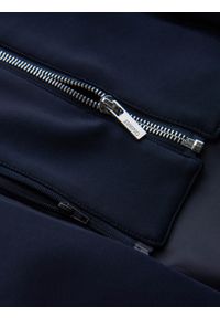Ombre Clothing - Marynarka męska z odpinaną podpinką i kapturem – granatowa V2 - Rozmiar: XL. Okazja: do pracy, na co dzień. Typ kołnierza: kaptur. Kolor: niebieski. Materiał: poliester. Styl: wizytowy, casual, elegancki #7