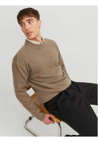 Jack & Jones - Jack&Jones Sweter 12236774 Brązowy Regular Fit. Kolor: brązowy. Materiał: bawełna #2