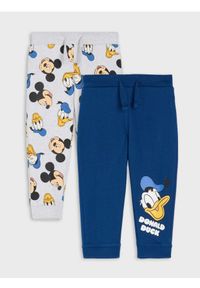 Sinsay - Spodnie dresowe 2 pack Mickey Mouse - szary. Kolor: szary. Materiał: dresówka. Wzór: motyw z bajki