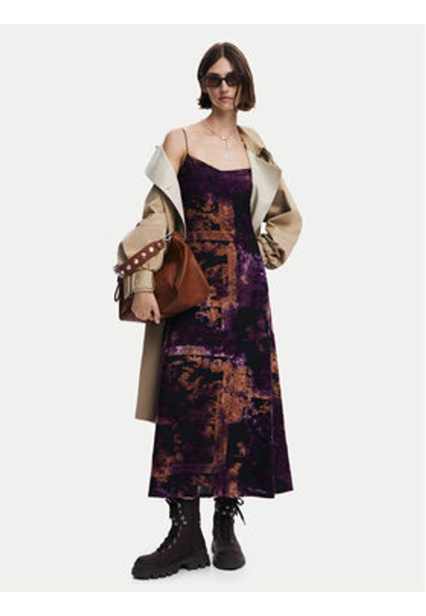 Desigual Sukienka codzienna Rosy 24WWVK15 Kolorowy Slim Fit. Okazja: na co dzień. Materiał: syntetyk. Wzór: kolorowy. Typ sukienki: proste. Styl: casual