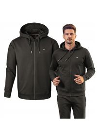 Wygodna Bluza Bawełniana - Pako Jeans - Czarna z Kapturem. Typ kołnierza: kaptur. Kolor: czarny. Materiał: bawełna. Styl: klasyczny #2