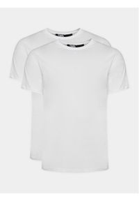 Karl Lagerfeld - KARL LAGERFELD Komplet t-shirtów 765000 500298 Biały Slim Fit. Typ kołnierza: dekolt w karo. Kolor: biały. Materiał: bawełna