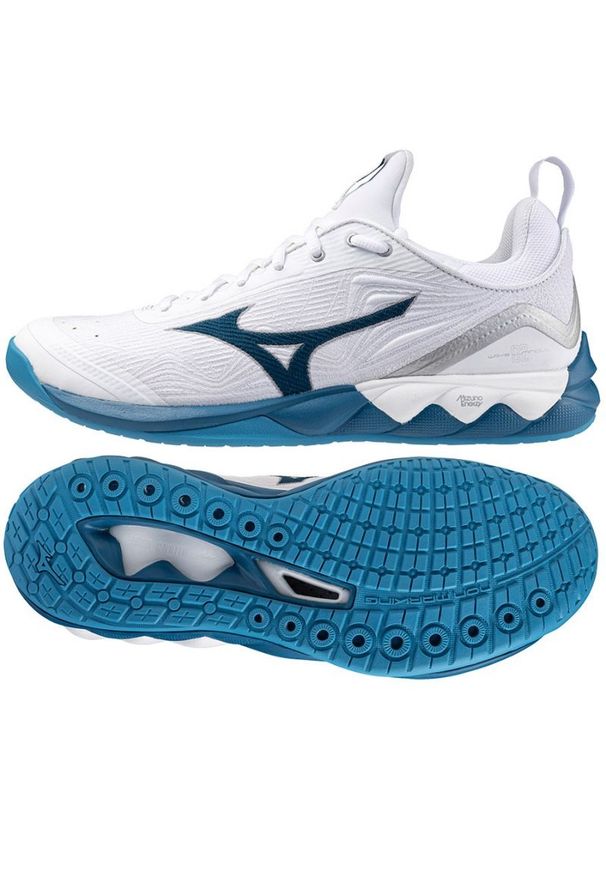 Buty do siatkówki Mizuno Wave Luminous 2 M V1GA212086 białe. Zapięcie: sznurówki. Kolor: biały. Materiał: syntetyk, guma. Model: Mizuno Wave. Sport: siatkówka