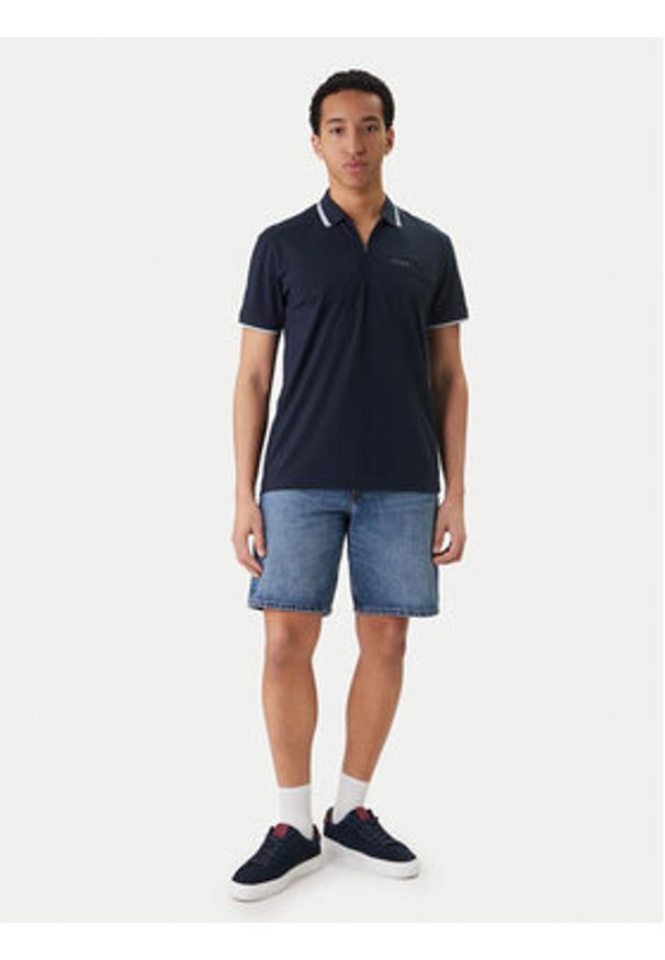 Jack & Jones Polo Fusion 12289953 Niebieski Regular Fit. Typ kołnierza: polo. Kolor: niebieski. Materiał: bawełna