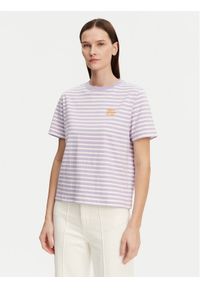 Marc O'Polo Denim T-Shirt 500 0005 953 Fioletowy Relaxed Fit. Typ kołnierza: polo. Kolor: fioletowy. Materiał: bawełna #1