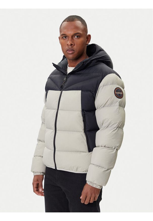 Napapijri Kurtka zimowa A-Molveno NP0A88V2 Szary Regular Fit. Kolor: szary. Materiał: syntetyk. Sezon: zima