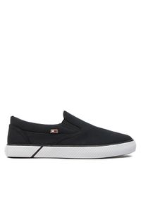 TOMMY HILFIGER - Tommy Hilfiger Tenisówki Vulc Canvas Slip-On Sneaker FW0FW08065 Czarny. Zapięcie: bez zapięcia. Kolor: czarny