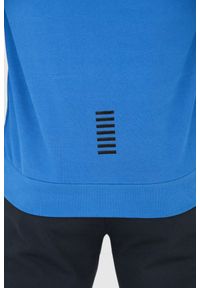 EA7 Emporio Armani - EA7 Dres męski z bluzą z kapturem, Rozmiar S. Kolor: niebieski. Materiał: dresówka #5
