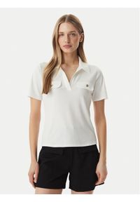 Morgan Polo 251-DROSSO Biały Regular Fit. Typ kołnierza: polo. Kolor: biały. Materiał: syntetyk #1