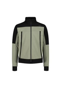 Kurtka męska turystyczna CMP 34A1857. Typ kołnierza: kaptur. Kolor: zielony. Materiał: softshell. Sport: turystyka piesza #1