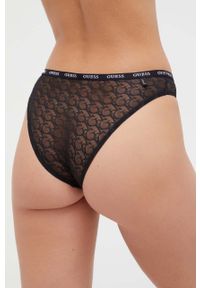 Guess figi kolor czarny z koronki. Kolor: czarny. Materiał: koronka. Wzór: koronka #4