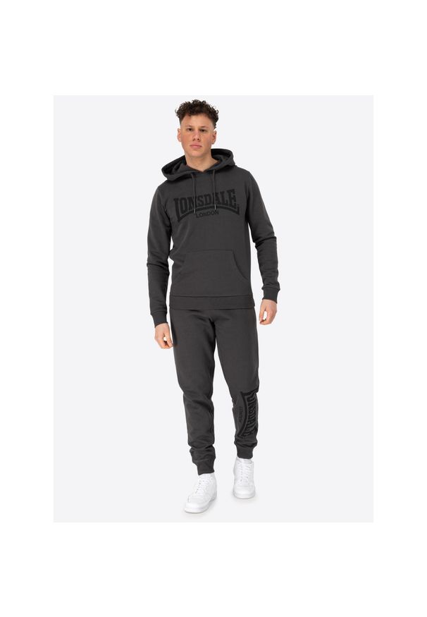 Dres z kapturem Lonsdale Cloudy. Kolor: wielokolorowy, czarny, zielony. Materiał: dresówka. Sport: fitness