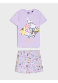 Sinsay - Piżama dwuczęściowa Hello Kitty - fioletowy. Kolor: fioletowy. Wzór: motyw z bajki