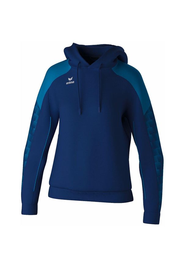 ERIMA - Bluza damska z kapturem Erima Evo Star. Typ kołnierza: kaptur. Kolor: niebieski. Materiał: materiał. Długość rękawa: raglanowy rękaw