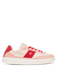 TOMMY HILFIGER - Tommy Hilfiger Sneakersy Heritage FW0FW09405 Różowy jasny. Kolor: różowy. Materiał: zamsz, skóra #1