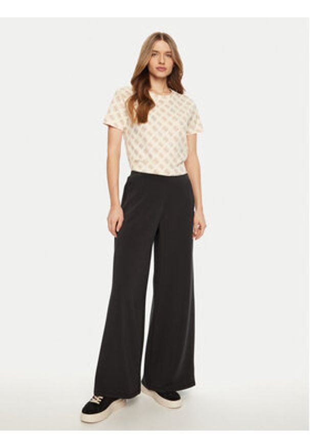 Guess T-Shirt V4YI04 I3Z14 Écru Regular Fit. Materiał: bawełna