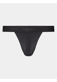 Calvin Klein Underwear Stringi 000NB3854A Czarny. Kolor: czarny. Materiał: syntetyk