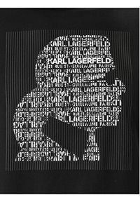 Karl Lagerfeld - KARL LAGERFELD T-Shirt 755075 561252 Czarny Regular Fit. Typ kołnierza: dekolt w karo. Kolor: czarny. Materiał: bawełna #3