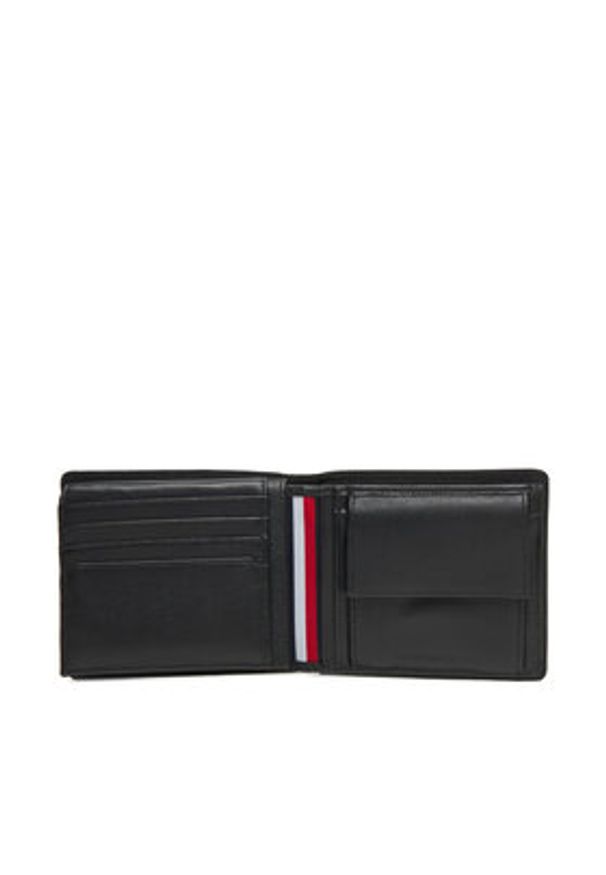 TOMMY HILFIGER - Tommy Hilfiger Duży Portfel Męski Th Corp Cc Flap & Coin AM0AM13741 Czarny. Kolor: czarny. Materiał: skóra
