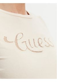 Guess T-Shirt W5GI47 KA0Q1 Écru Slim Fit. Kolor: kremowy. Materiał: bawełna #5