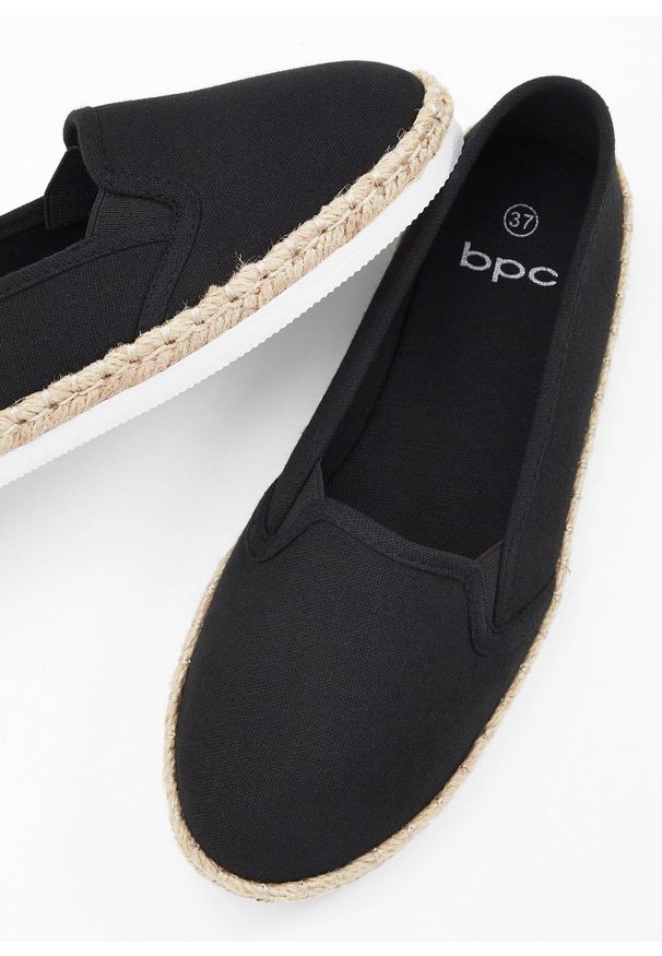 bonprix - Espadryle. Kolor: czarny. Sezon: lato. Styl: sportowy