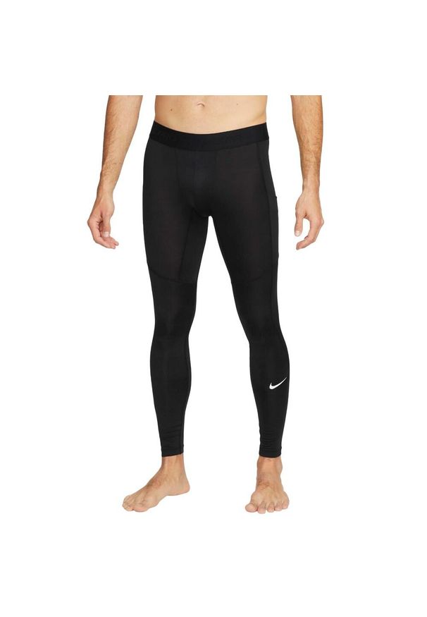 Nike - Męskie Spodnie Termiczne Pro. Kolor: czarny. Sport: turystyka piesza