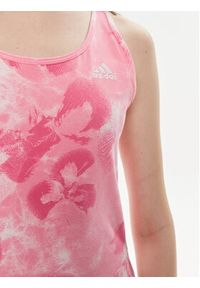Adidas - adidas Sukienka letnia Floral Graphic IS4247 Różowy Slim Fit. Kolor: różowy. Materiał: bawełna. Sezon: lato #3