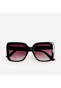 Reserved - Duże okulary przeciwsłoneczne - Czarny. Kolor: czarny #1