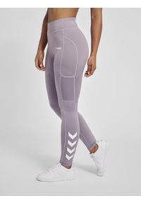 Damskie legginsy mid-rise Hummel MT Chipo. Kolor: fioletowy, wielokolorowy, niebieski, szary #2