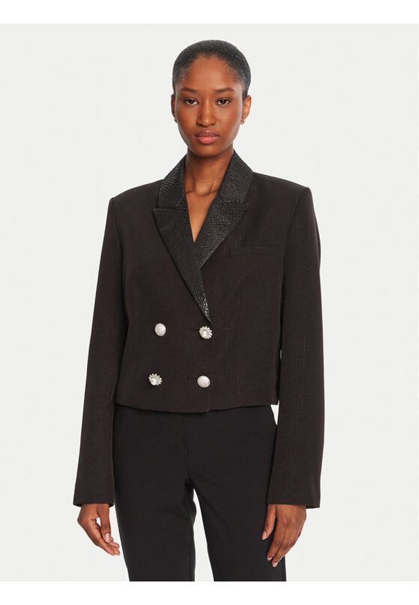 LOLA CASADEMUNT Marynarka MF2502003 Czarny Regular Fit. Kolor: czarny. Materiał: syntetyk