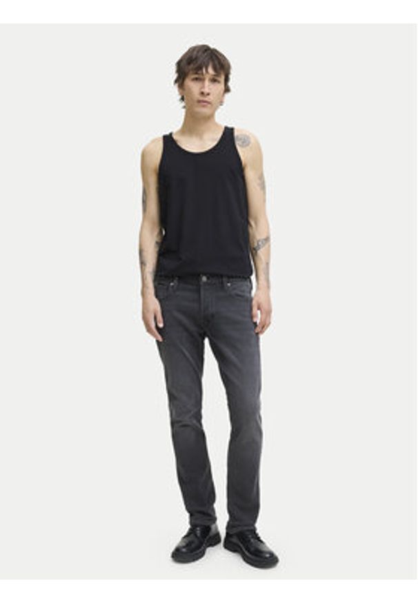 Jack & Jones Jeansy Mike Fox 12278115 Czarny Tapered Fit. Kolor: czarny