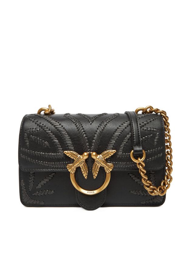 Pinko - PINKO Torebka Love One Mini Cl PE 25 PLTT 100059 A2C3 Czarny. Kolor: czarny. Materiał: skórzane