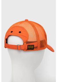 G-Star RAW - G-Star Raw czapka kolor pomarańczowy z aplikacją. Kolor: pomarańczowy. Wzór: aplikacja