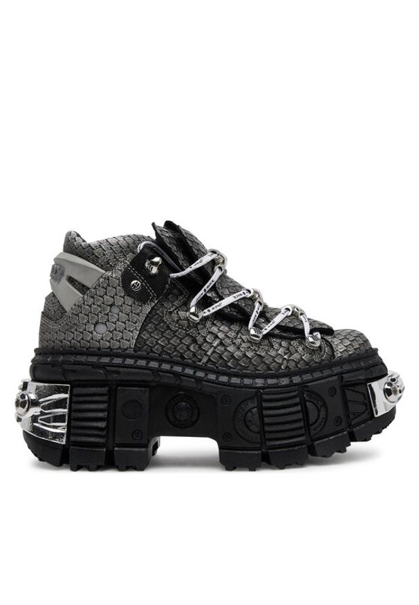 NEW ROCK Sneakersy M-106WALLC40 Szary. Kolor: szary. Materiał: skóra