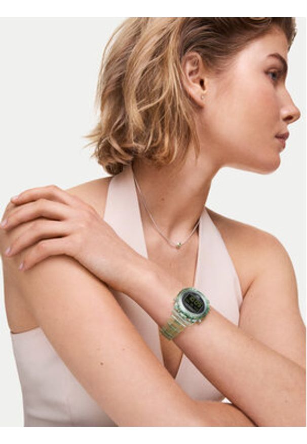 Daniel Wellington Zegarek DW00100763 Zielony. Kolor: zielony. Materiał: syntetyk