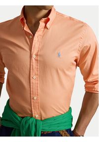 Polo Ralph Lauren Koszula 710B20512010 Pomarańczowy jasny Custom Fit. Typ kołnierza: polo. Kolor: pomarańczowy. Materiał: bawełna #3