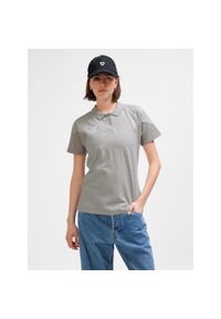 Damska koszulka polo Hummel Travel. Okazja: na co dzień. Typ kołnierza: polo. Kolor: szary. Styl: casual #1