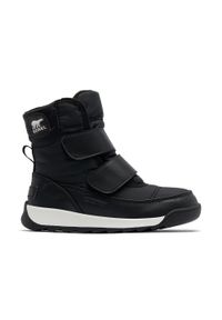 sorel - Śniegowce juniorskie Sorel Whitney II Strap WP. Kolor: czarny