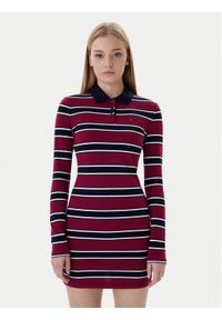 Tommy Jeans Sukienka codzienna DW0DW21901 Czerwony Regular Fit. Okazja: na co dzień. Kolor: czerwony. Materiał: bawełna. Typ sukienki: proste. Styl: casual #1