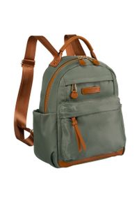 Plecak miejski Peterson PTN JN-01 zielony. Kolor: zielony. Materiał: skóra, nylon