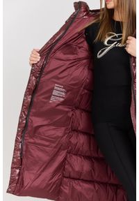 Hetrego - HETREGO Bordowy damski płaszcz puchowy Tara Woman Oversized Quilted Coat, Rozmiar 40 EU - 44 IT. Okazja: na co dzień. Kolor: czerwony. Materiał: puch. Długość rękawa: długi rękaw. Długość: długie. Styl: elegancki, casual #8